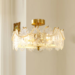 Lampe de Plafond en Verre Transparent - Élégance et Lumière Douce dans Votre Espace