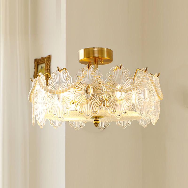 Lampe de Plafond en Verre Transparent - Élégance et Lumière Douce dans Votre Espace