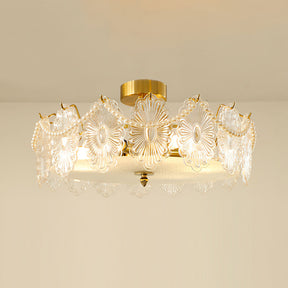 Lampe de Plafond en Verre Transparent - Élégance et Lumière Douce dans Votre Espace