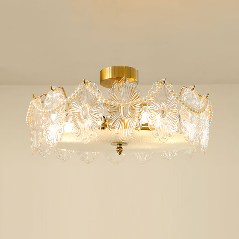 Lampe de Plafond en Verre Transparent - Élégance et Lumière Douce dans Votre Espace