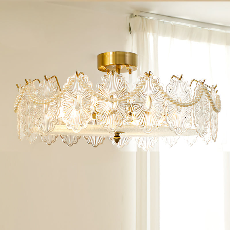 Lampe de Plafond en Verre Transparent - Élégance et Lumière Douce dans Votre Espace