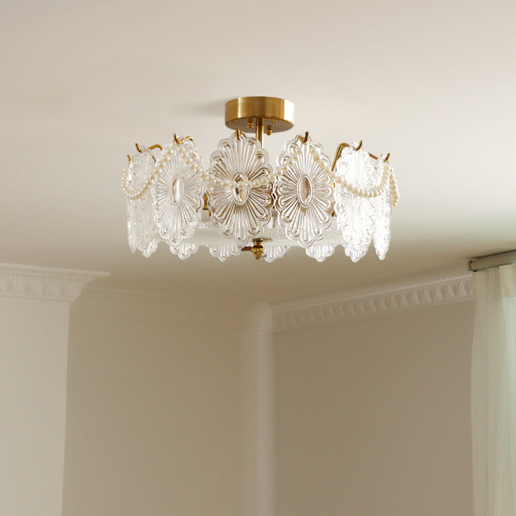 Lampe de Plafond en Verre Transparent - Élégance et Lumière Douce dans Votre Espace