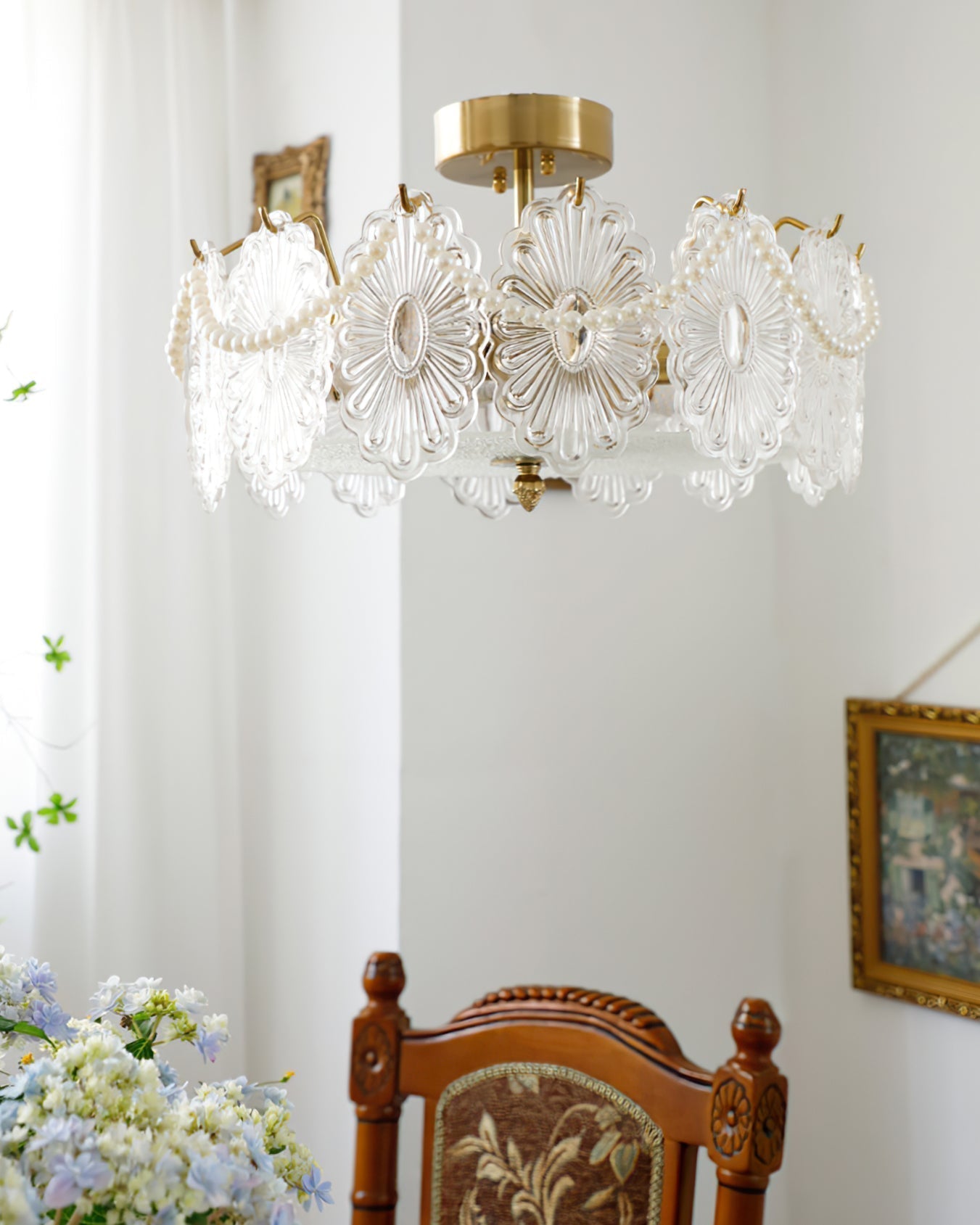 Lampe de Plafond en Verre Transparent - Élégance et Lumière Douce dans Votre Espace