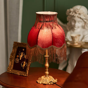Lampe en Laiton Moderne avec Franges - Éclairage Chaleureux et Élégant