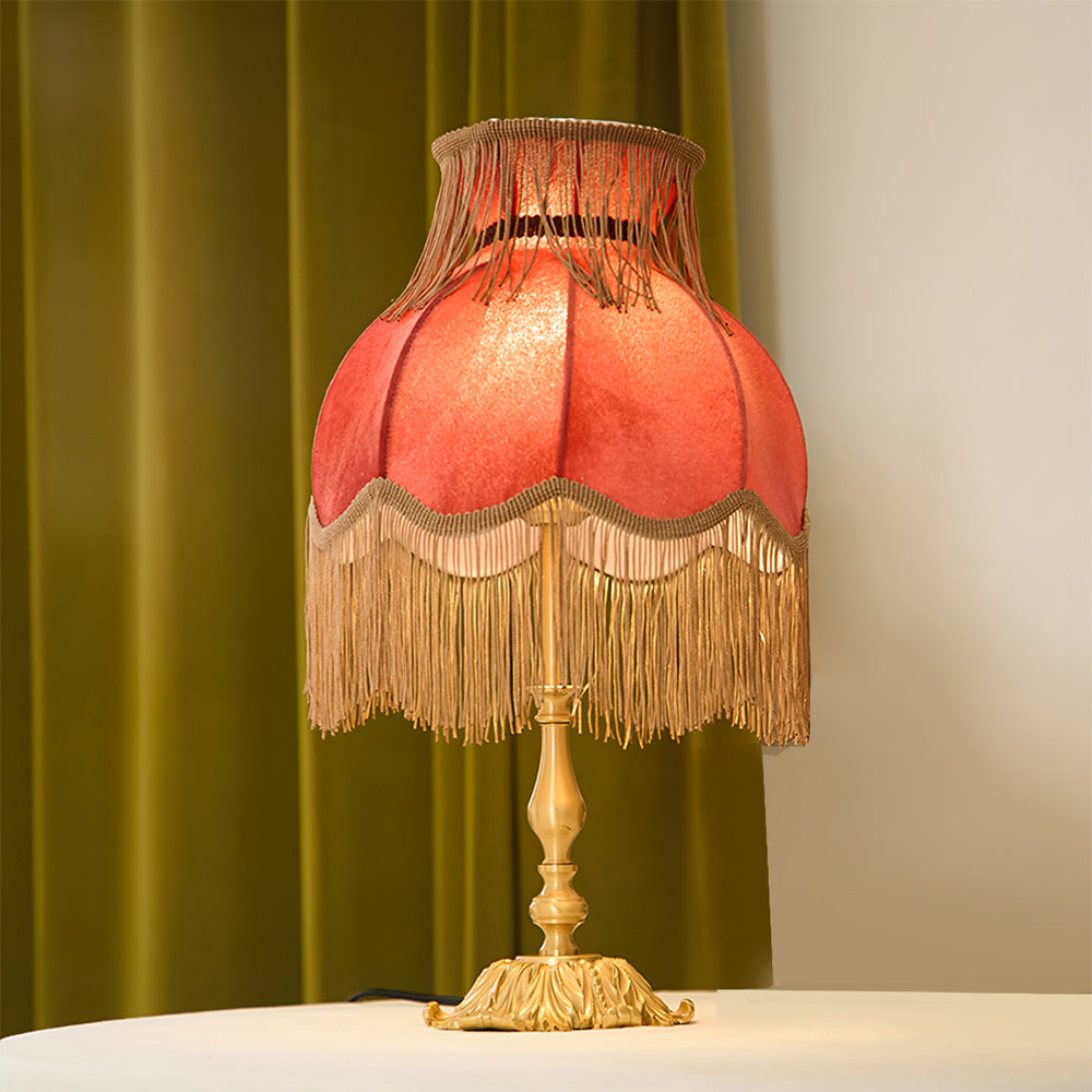 Lampe en Laiton Moderne avec Franges - Éclairage Chaleureux et Élégant