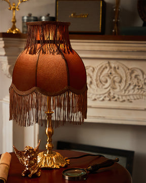 Lampe en Laiton Moderne avec Franges - Éclairage Chaleureux et Élégant