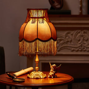 Lampe en Laiton Moderne avec Franges - Éclairage Chaleureux et Élégant