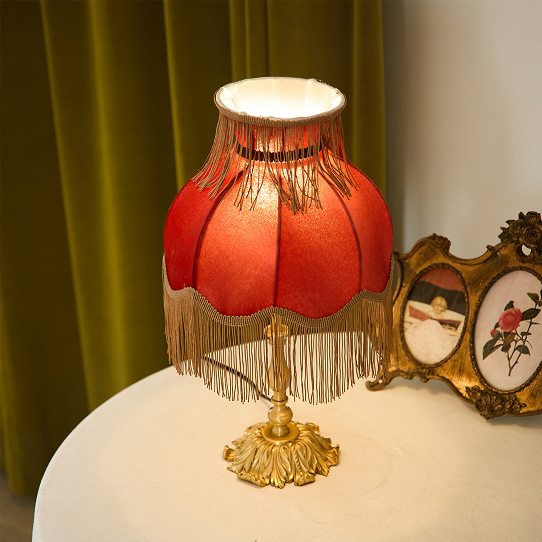 Lampe en Laiton Moderne avec Franges - Éclairage Chaleureux et Élégant