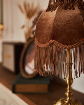 Lampe en Laiton Moderne avec Franges - Éclairage Chaleureux et Élégant