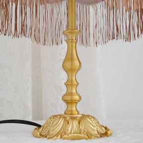 Lampe en Laiton Moderne avec Franges - Éclairage Chaleureux et Élégant