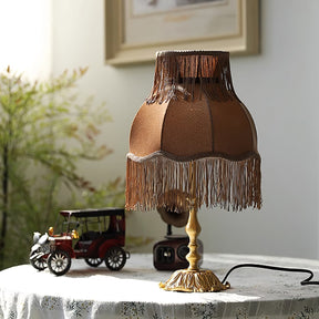 Lampe en Laiton Moderne avec Franges - Éclairage Chaleureux et Élégant