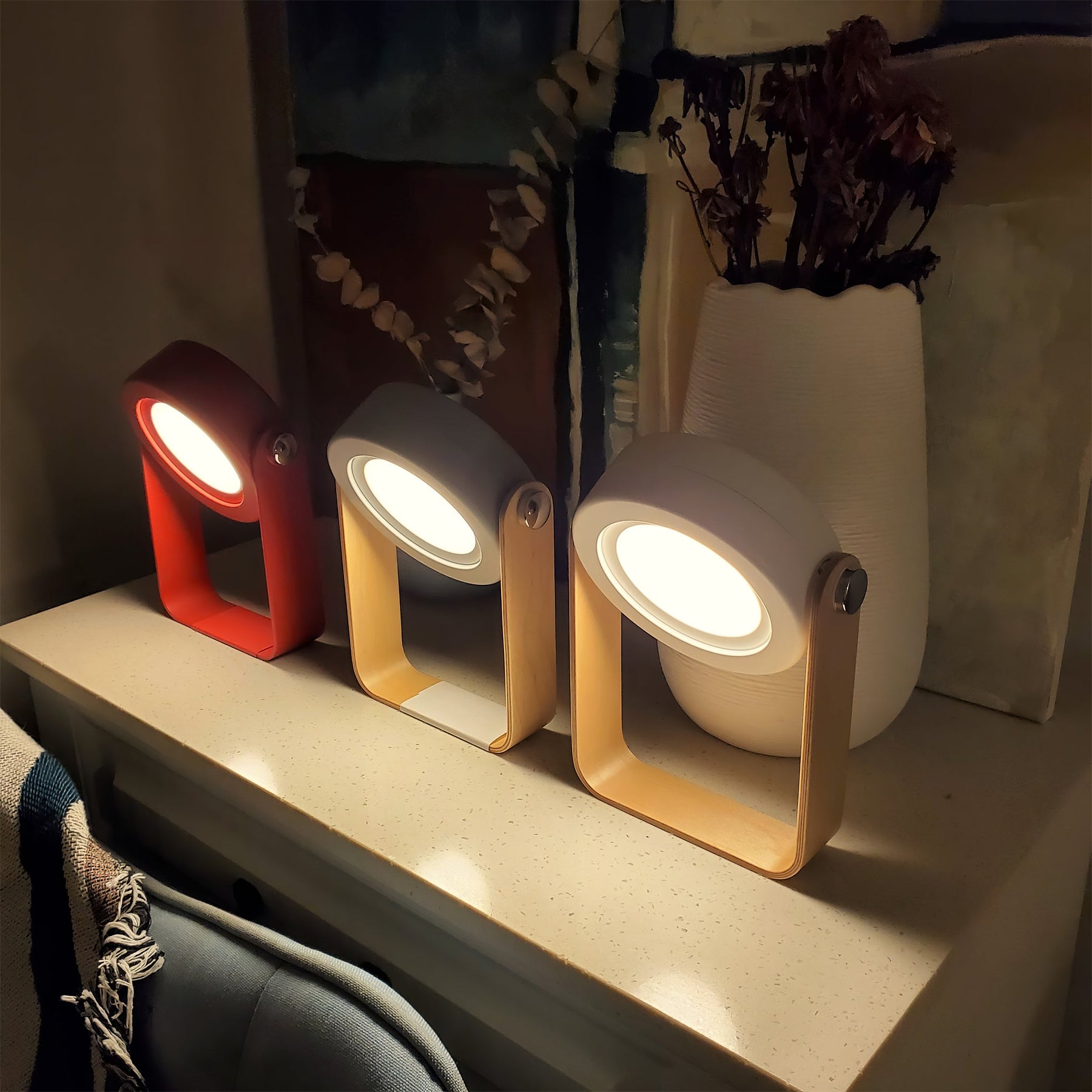 Lampe de Table Portable Élégante - Éclat Chaleureux et Design Unique