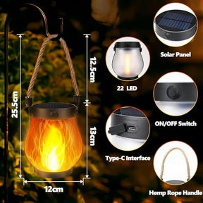 Lanterne Solaire Étanche - Éclairage Ambiance Chaleureux et Pratique