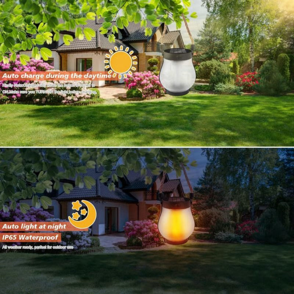 Lanterne Solaire Étanche - Éclairage Ambiance Chaleureux et Pratique