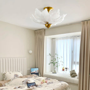Lampe de Plafond en Verre - Design Élégant et Éclairage Chaleureux