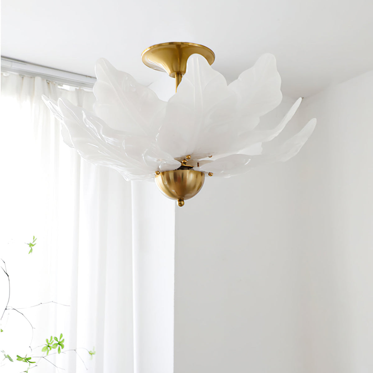 Lampe de Plafond en Verre - Design Élégant et Éclairage Chaleureux
