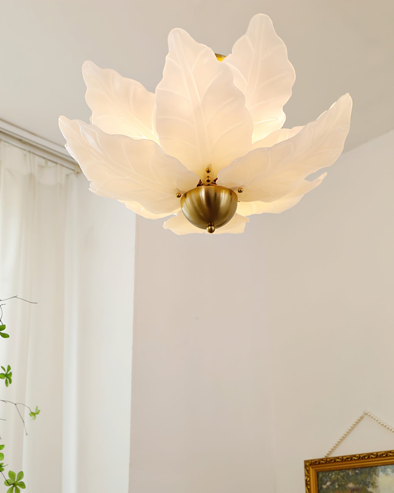 Lampe de Plafond en Verre - Design Élégant et Éclairage Chaleureux