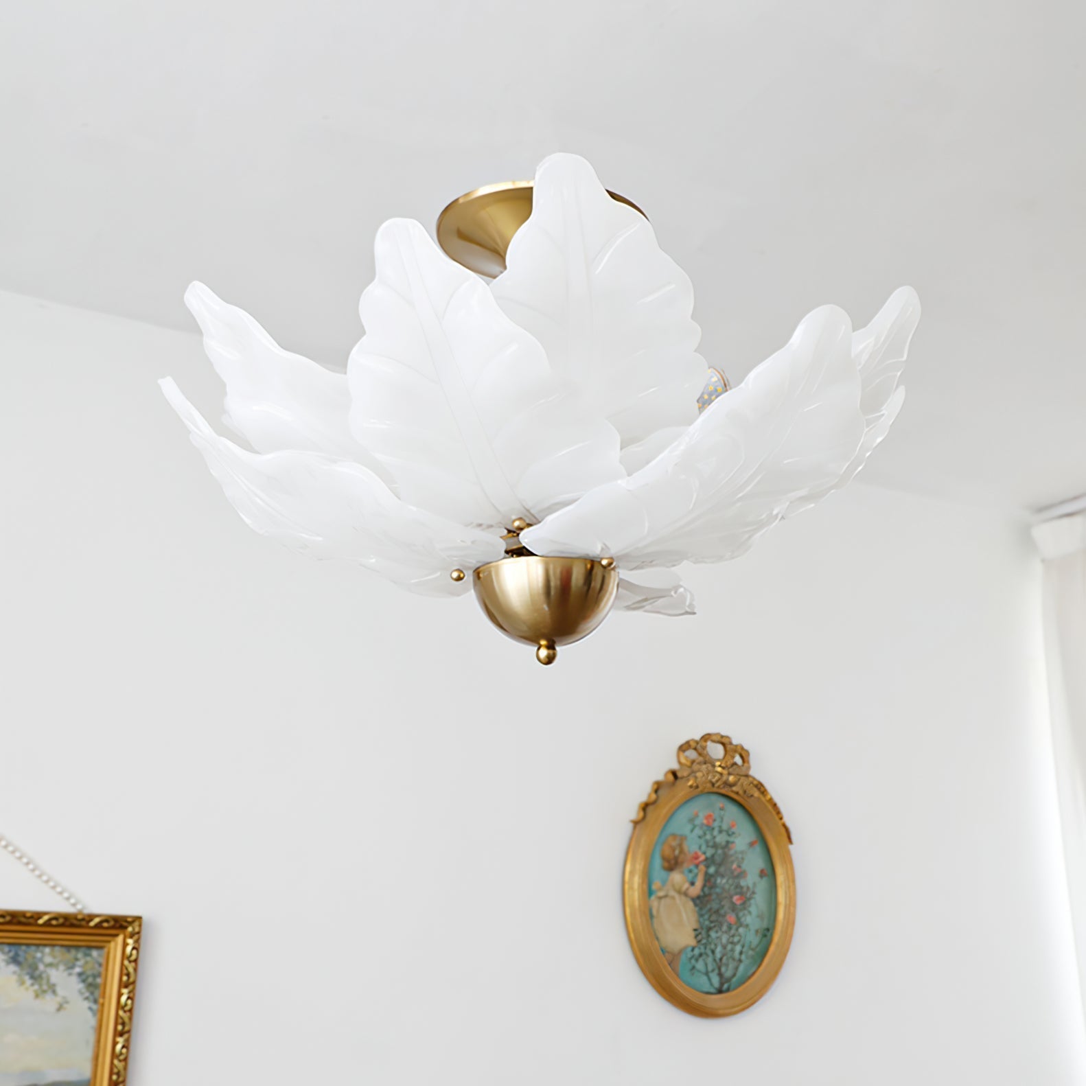Lampe de Plafond en Verre - Design Élégant et Éclairage Chaleureux