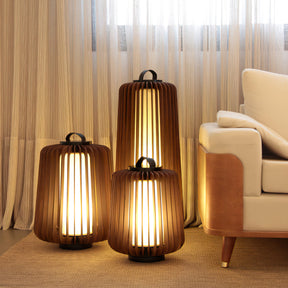 Lampe d'Éclairage Extérieur en Bois - Design Résistant aux Intempéries et Rechargeable