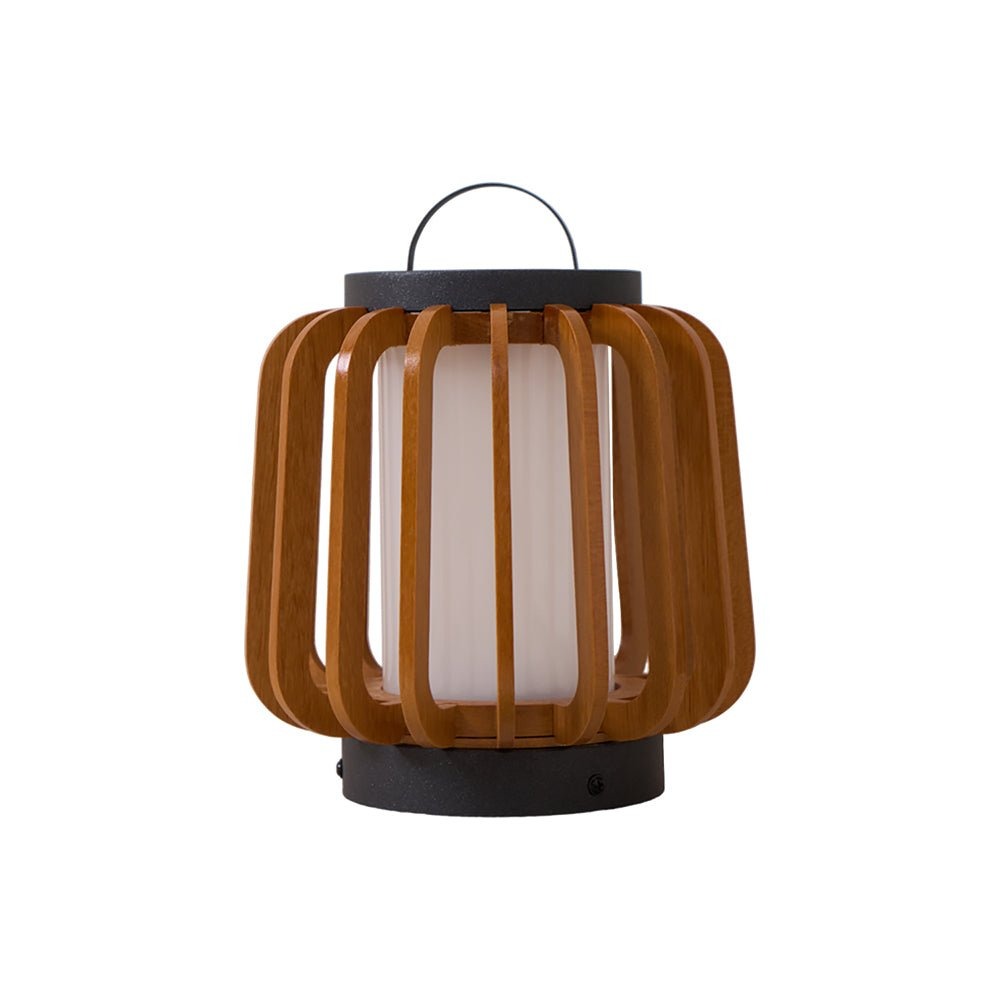 Lampe d'Éclairage Extérieur en Bois - Design Résistant aux Intempéries et Rechargeable