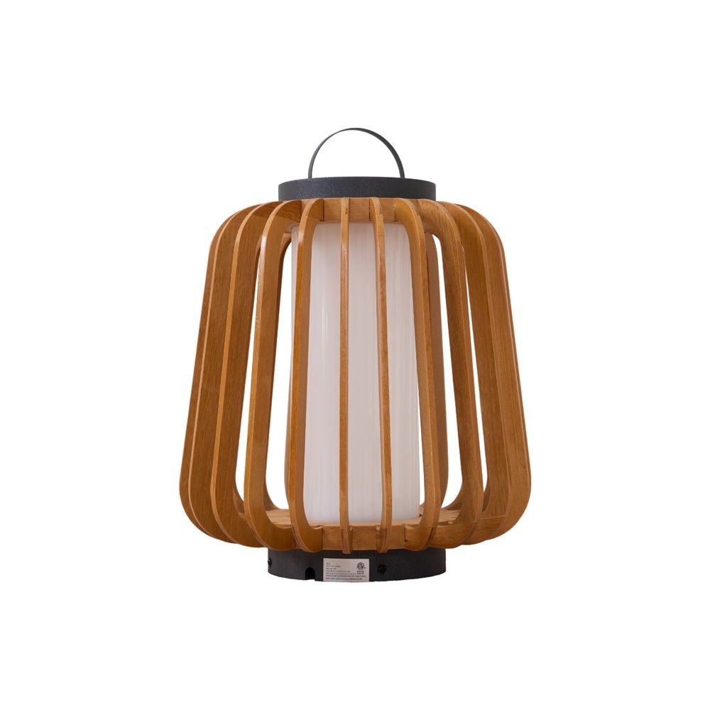 Lampe d'Éclairage Extérieur en Bois - Design Résistant aux Intempéries et Rechargeable