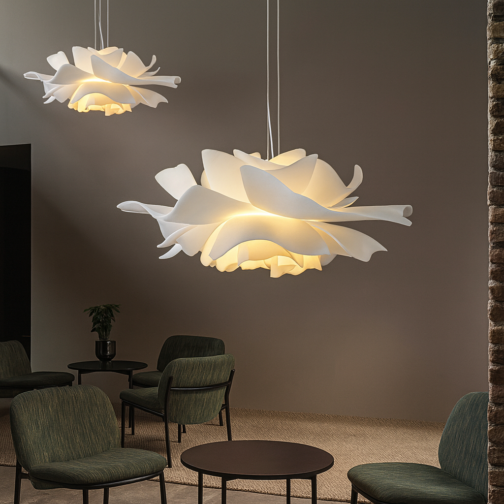 Lampe Suspendue Florale Minimaliste - Élégance Contemporaine et Ambiance Chaleureuse