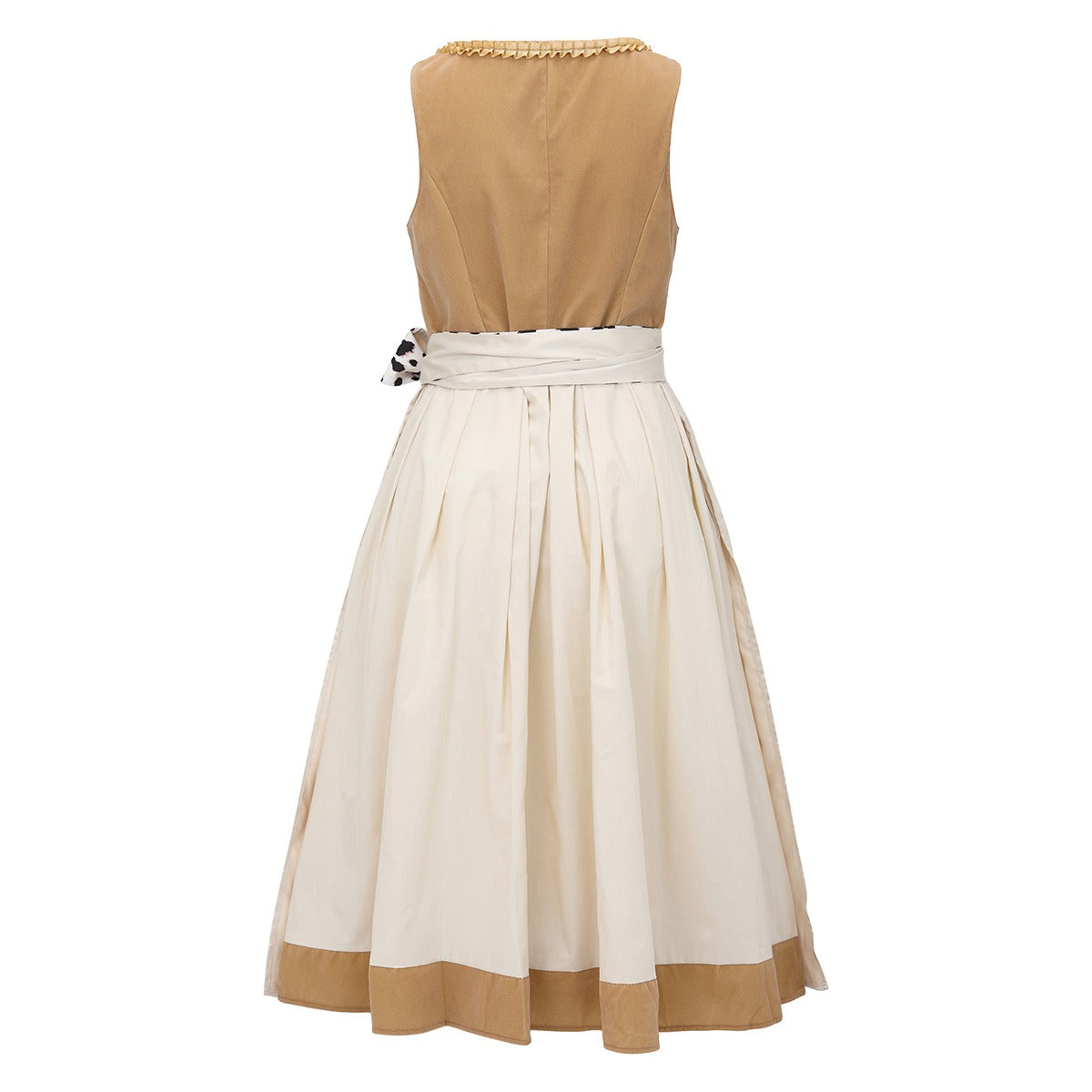Dirndl Léopard Kaki pour Oktoberfest - Style Traditionnel avec Tablier Élégant
