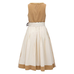 Dirndl Léopard Kaki pour Oktoberfest - Style Traditionnel avec Tablier Élégant