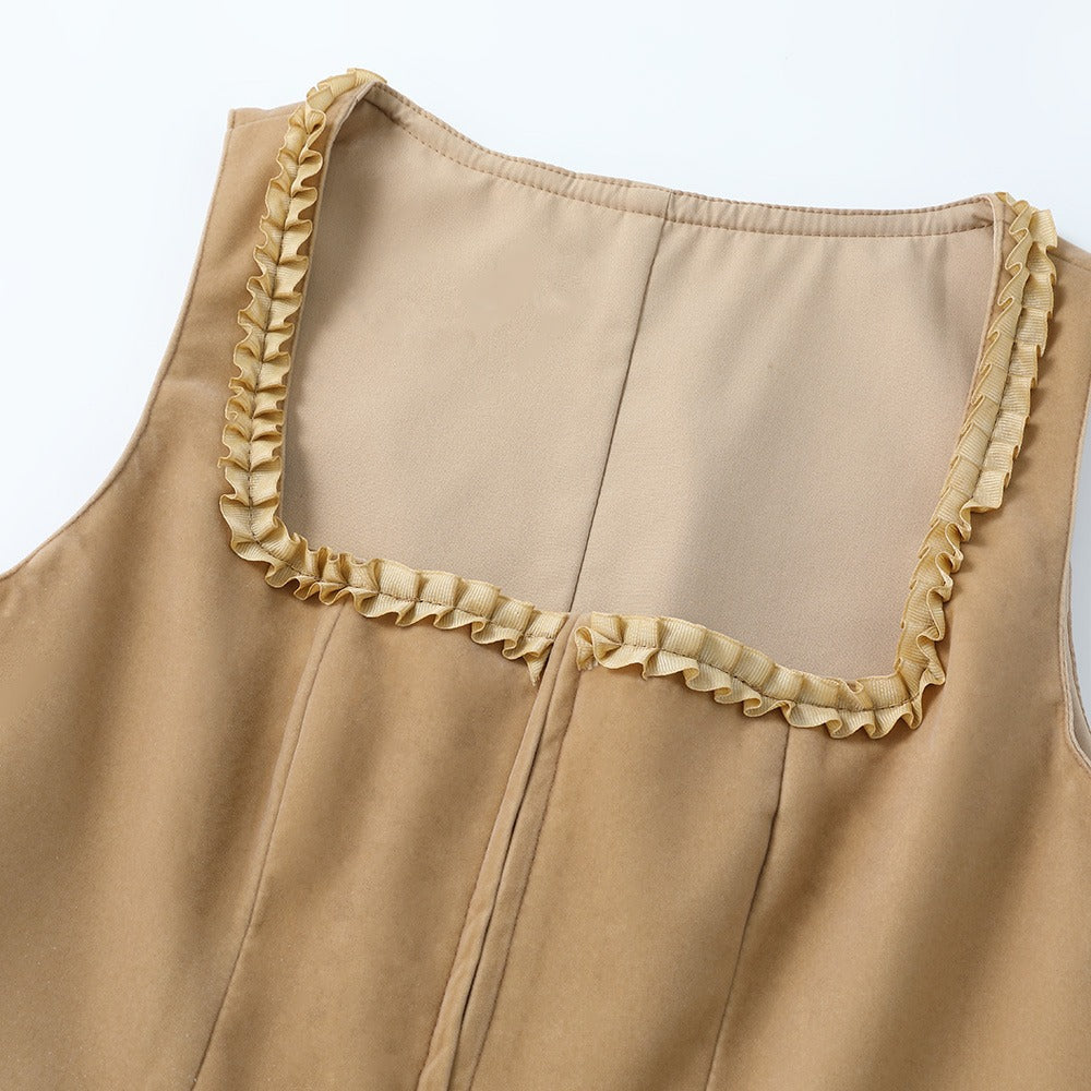Dirndl Léopard Kaki pour Oktoberfest - Style Traditionnel avec Tablier Élégant
