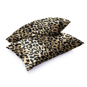 Ensemble de Literie en Coton Égyptien - Motif Léopard Audacieux et Luxueux