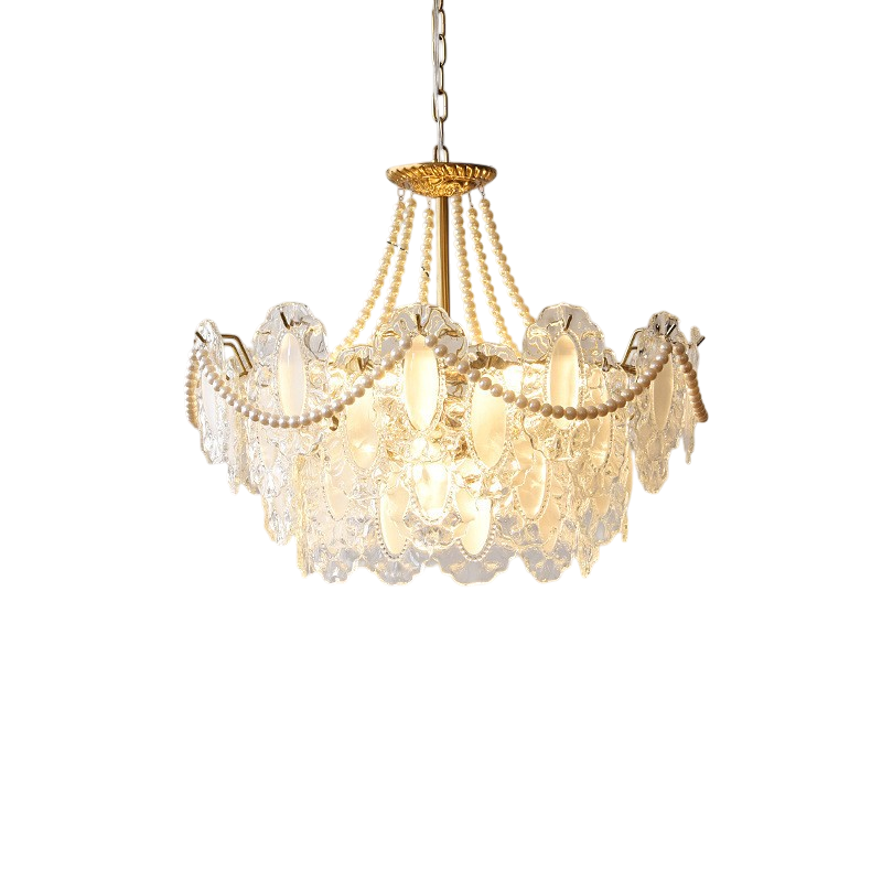 Lustre en Cristal Français - Élégance et Lumière Chaleureuse