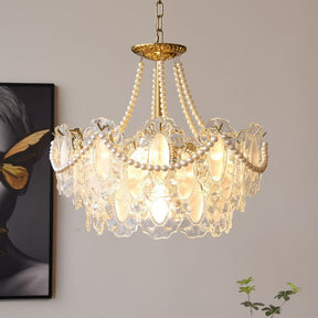 Lustre en Cristal Français - Élégance et Lumière Chaleureuse