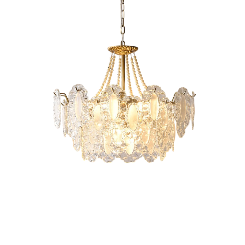Lustre en Cristal Français - Élégance et Lumière Chaleureuse