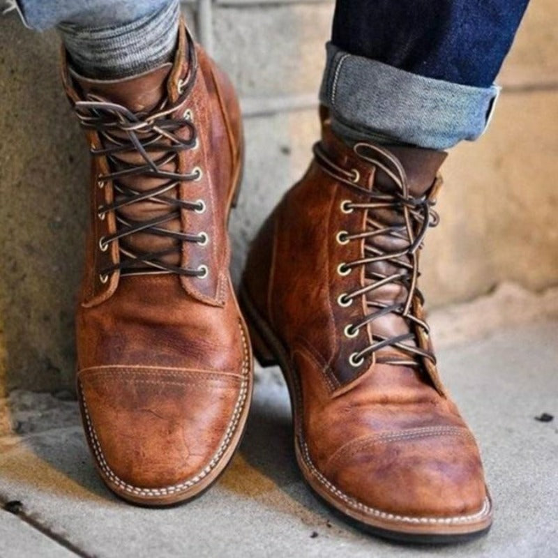 Bottines en Cuir pour Hommes - Élégance et Confort au Quotidien