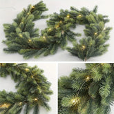 Guirlande de Noël avec Éclairage LED - Décoration Festive en Pin Artificiel