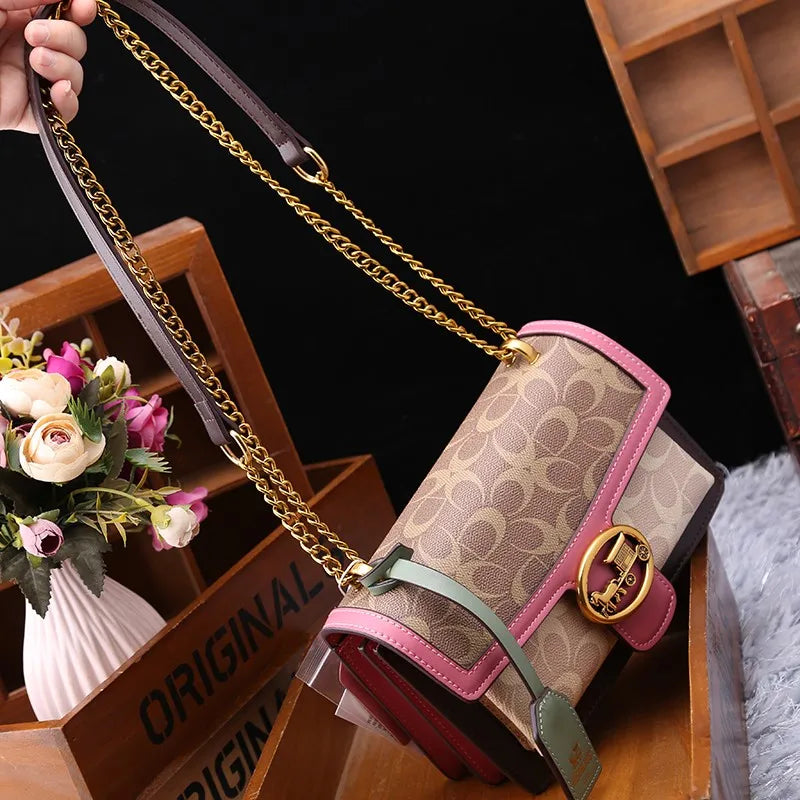 Sac à Bandoulière Colorblock pour Femmes - Mini Sac de Luxe Léger et Pratique