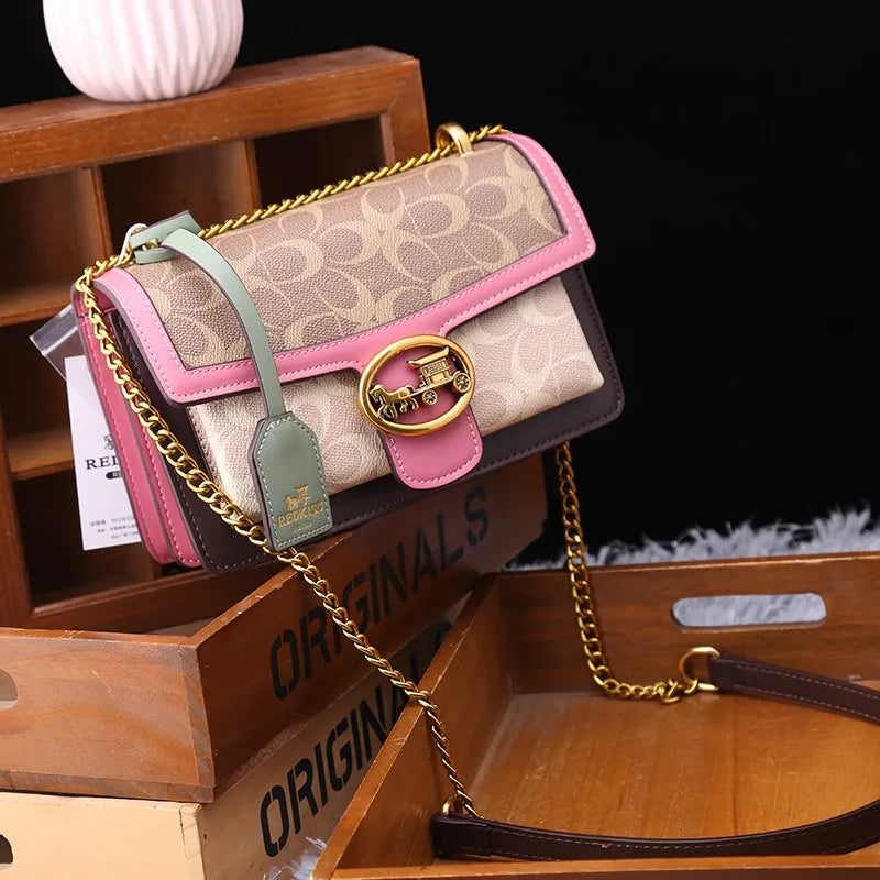 Sac à Bandoulière Colorblock pour Femmes - Mini Sac de Luxe Léger et Pratique