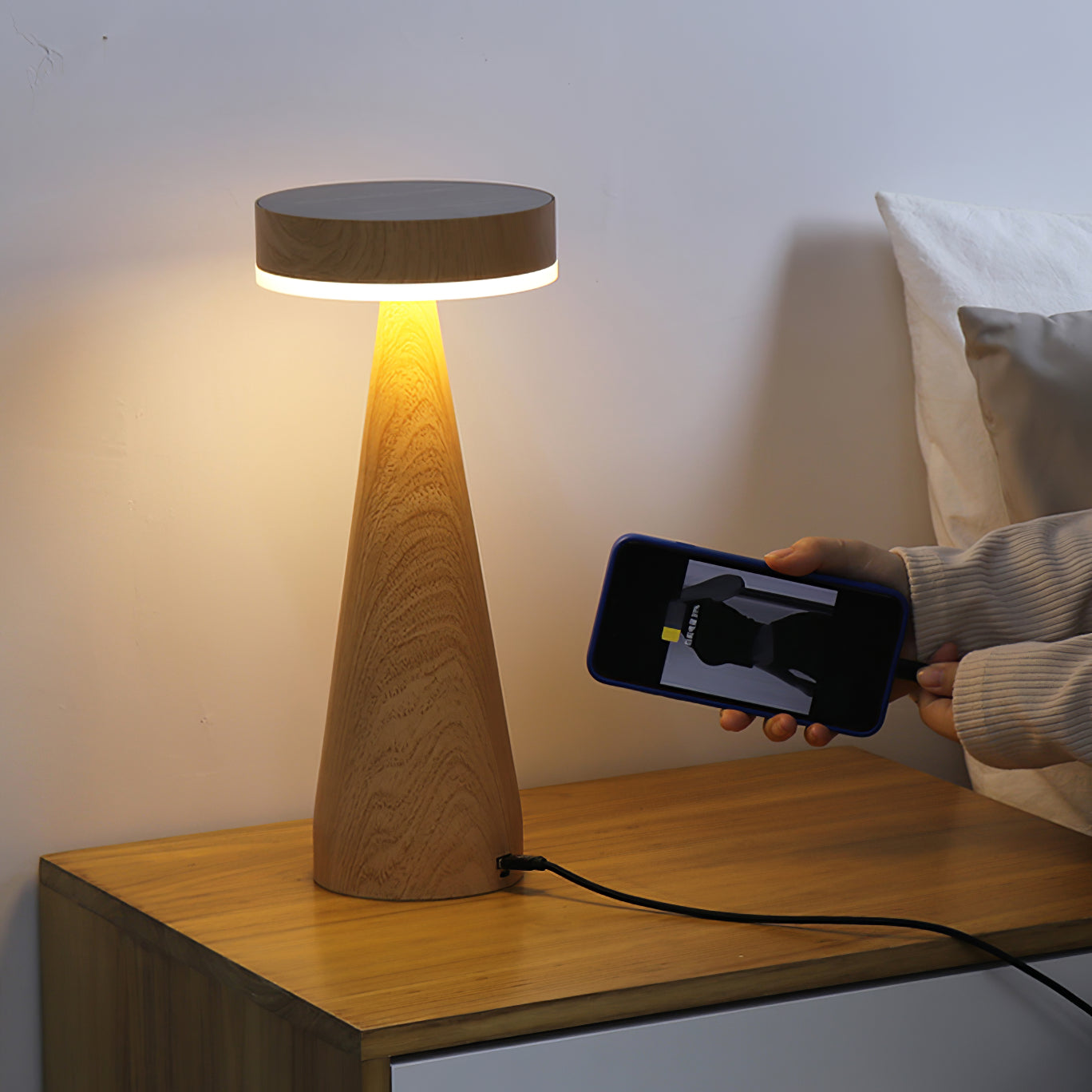Lampe de Table Nautique Rechargeable - Élégance Inspirée par la Mer