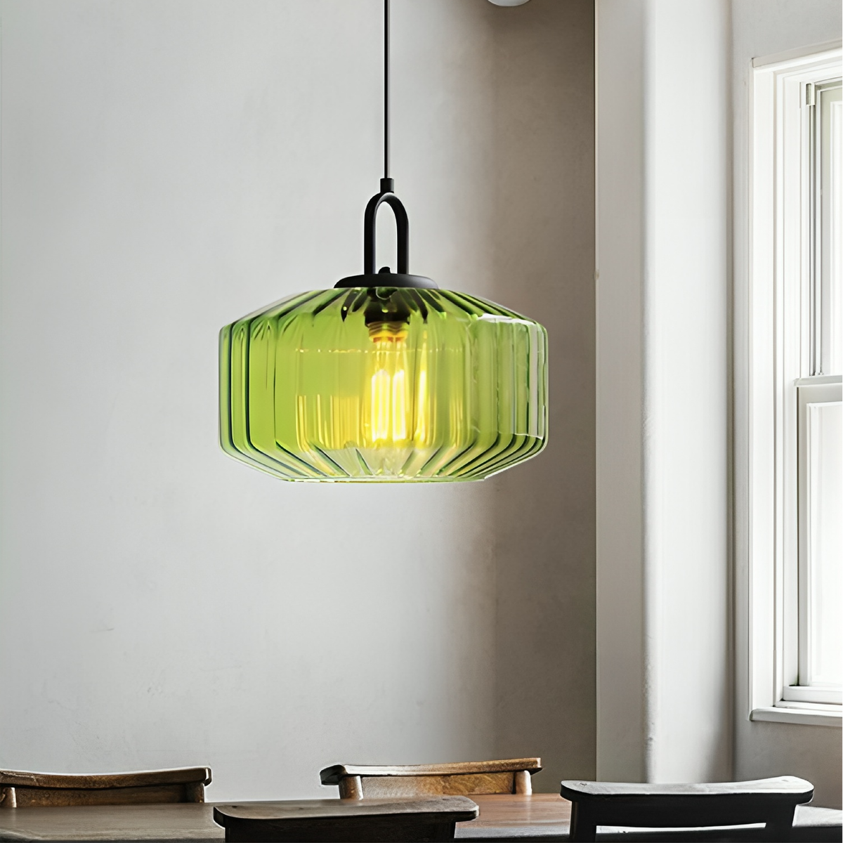 Lampe Pendante en Verre Coloré - Design Bauhaus et Ambiance Chaleureuse