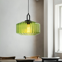 Lampe Pendante en Verre Coloré - Design Bauhaus et Ambiance Chaleureuse