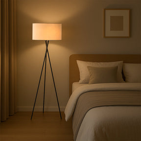 Lampe de Sol en Soie - Élégance Contemporaine et Atmosphère Chaleureuse