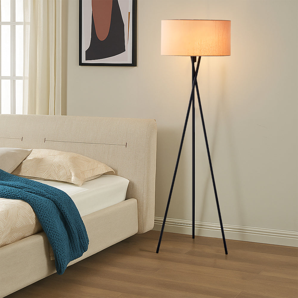 Lampe de Sol en Soie - Élégance Contemporaine et Atmosphère Chaleureuse