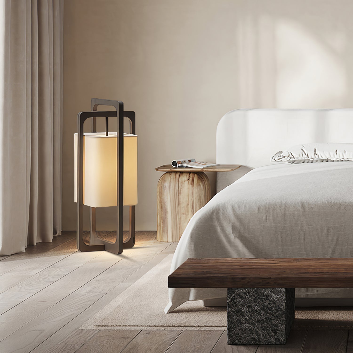 Lampe de Table Moderne en Bois - Design Raffiné et Atmosphère Intime