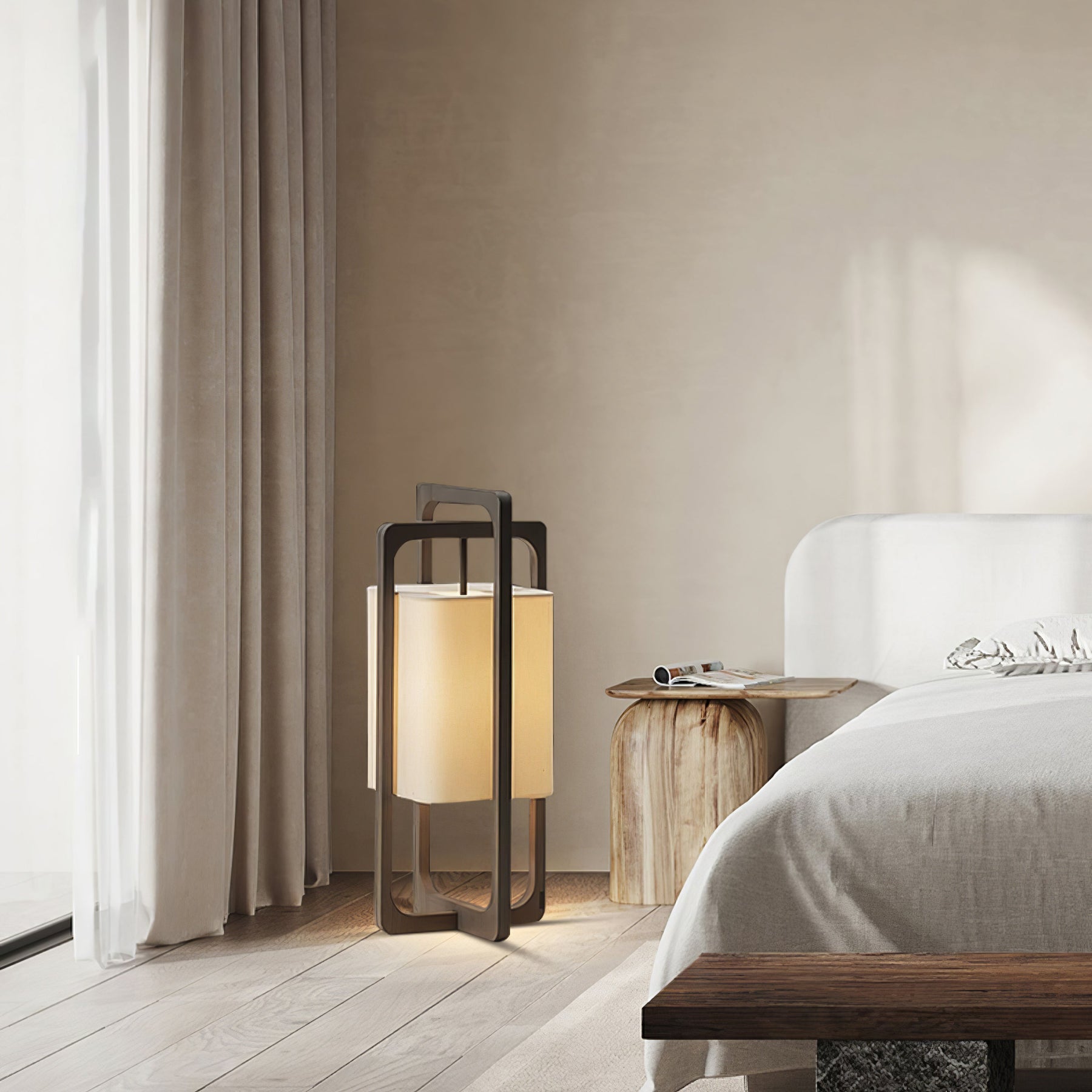 Lampe de Table Moderne en Bois - Design Raffiné et Atmosphère Intime