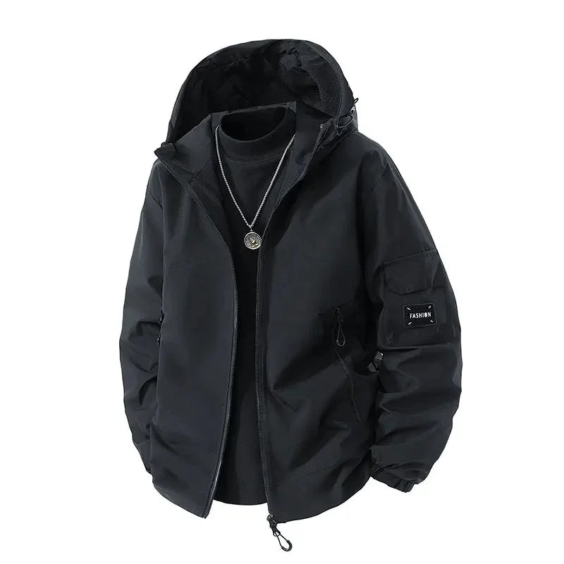 Veste Puffer Isolée pour Hommes - Capuche et Coupe Ample pour Hiver