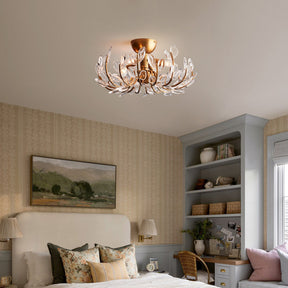 Lampe de Plafond Vintage en Métal - Élégance Intemporelle et Détails Raffinés