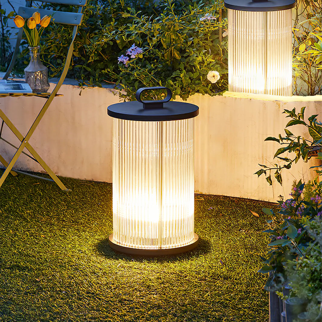 Lampe de Jardin Solaire en Verre - Éclairage Élégant et Résistant aux Intempéries