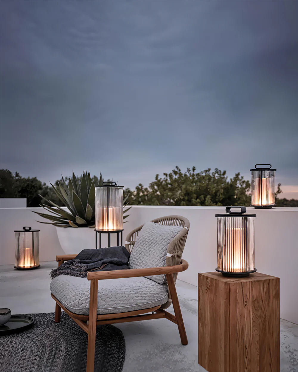 Lampe de Jardin Solaire en Verre - Éclairage Élégant et Résistant aux Intempéries