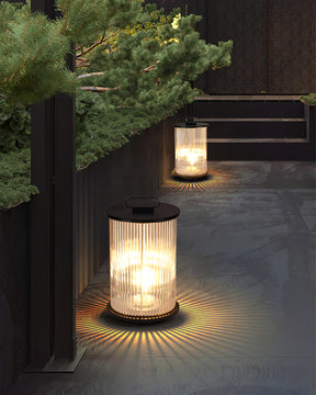 Lampe de Jardin Solaire en Verre - Éclairage Élégant et Résistant aux Intempéries