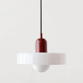 Lampe Pendante Bauhaus en Verre Coloré - Élégance Géométrique et Ambiance Chaleureuse